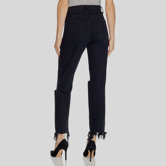 J Brand Jules Undercover Destruct Black Raw Hem Ankle Jeans - Picture 2 of 11